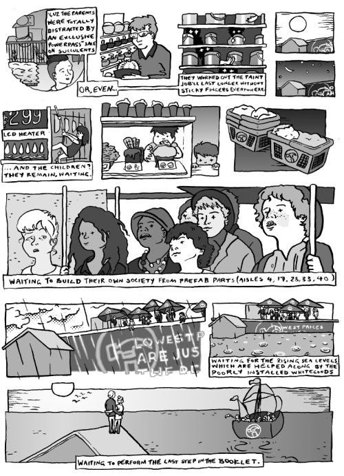 lizzienagydraws: DONE! … just about.Children of Bunnings!Written by Dominica Duckworthsoon to