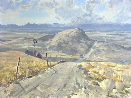 Looking West   -   Taylor, John Benjamin  1951Canadian, 1917-1970Oil on masonite , 92.1 x 127.6 cm