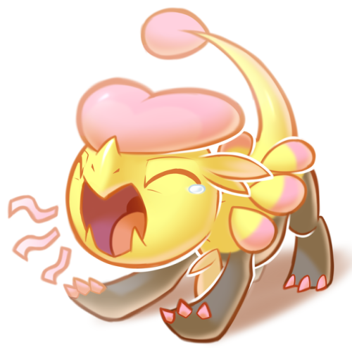 centchi:Shiny Jangmo-o yawning!