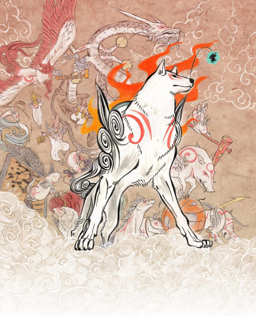 cinemagorgeous:  Beautiful artwork for Okami. porn pictures