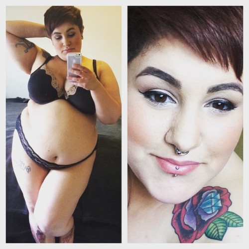 chubbychimi: I am really feeling myself today. #alternativecurves #plussize #pierced #fat #fatspo #