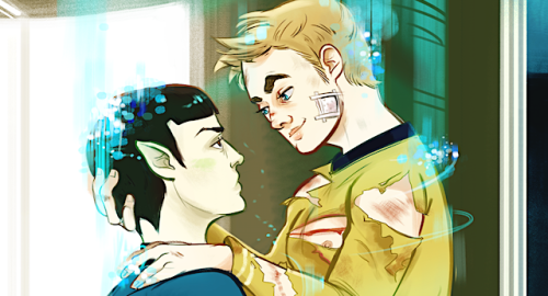 deheerkonijn:“Any excuse to manhandle me, eh Mr. Spock?”“Excuse, Captain? I was not aware that I nee