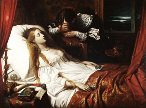  Józef Simmler - Śmierć Barbary Radziwiłłówny / Death of Barbara Radziwiłł [1860]&Thomas Jones B