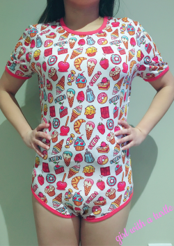 neverlandforlittles:  girlwithaturtle:  ❤️ ❤️  SURPRISE!!!! ❤️ ❤️ @onesiesdownunder has released 2 new onesies!!! Hehehe :3 Onesie #1: the Sweets Onesie ❤️  Available right now on the ODU website ❤️  This is definitely