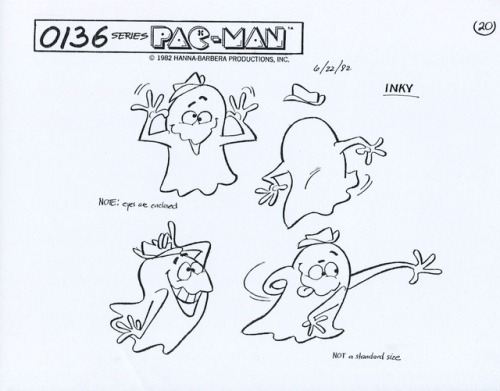 More model sheets from the 1982 Hanna-Barbera cartoon, Pac-Man.I really like the model sheets of Mez