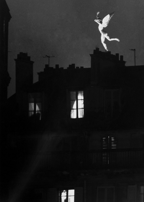 the-night-picture-collector:Robert Doisneau, Le Génie de la Bastille, Paris, 1955* * * *&ldquo;The t