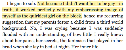 sleepyblob:  here are the actual gross passages from lena dunham’s book. now stop saying she was misquoted or it’s a rumor because she wrote it her damn self. and as an added bonus she outed her sister to her mom.