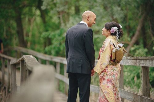 Demi and Vinay embraced their Japanese and Indian heritage for their wedding. During the Hindu cerem