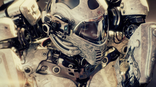 Space traveler in military space suit by Vladislav Ociacia. (via Space traveler in military space su