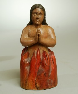 deathandmysticism:  Anima Sola, or Lonely Soul, Hand carved and polychrome painted figure, Mexico, 19th century 