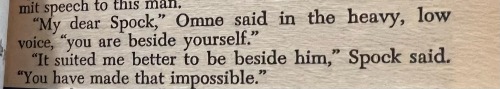 I Read This Line And My Heart Just About Stopped. If This Isn’t The Most Spirk Line In The Universe