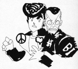 jewelots: anikoku:  Josuke and Okuyasu- Araki