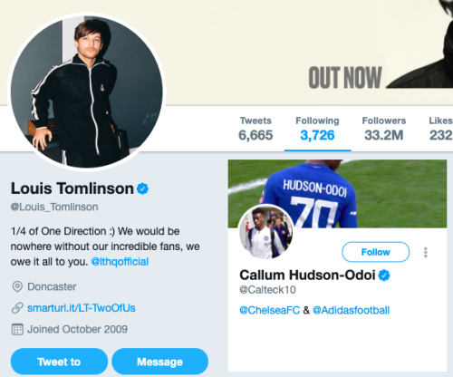 Louis’ recent follow on Twitter - 23/04 | Vote for Louis