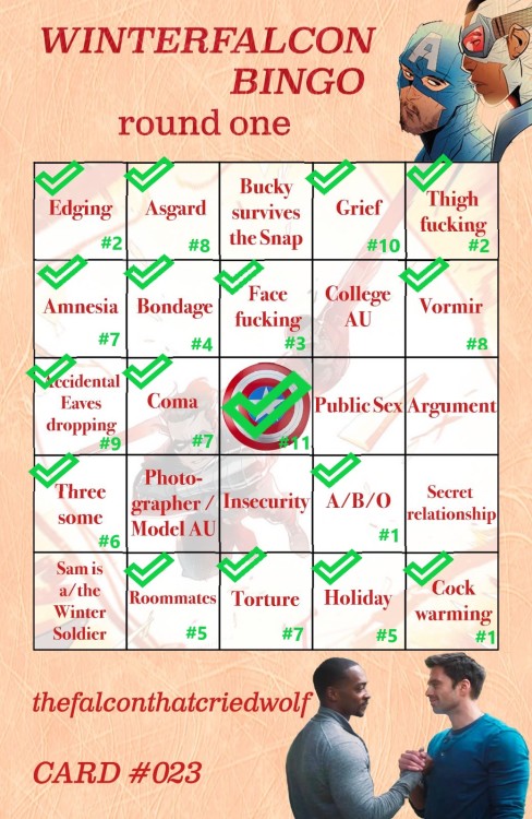 *SWEATING* Another Bingo down!!! Unfortunately, I didn’t get the black out I was aiming f