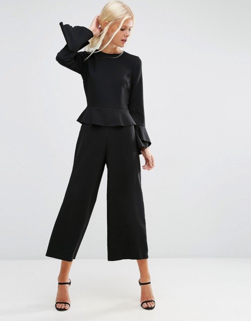 ASOS | ASOS Jumpsuit With Soft Ruffle and Raw Edge at ASOShttp://us.asos.com/ASOS-Jumpsuit-With-Soft