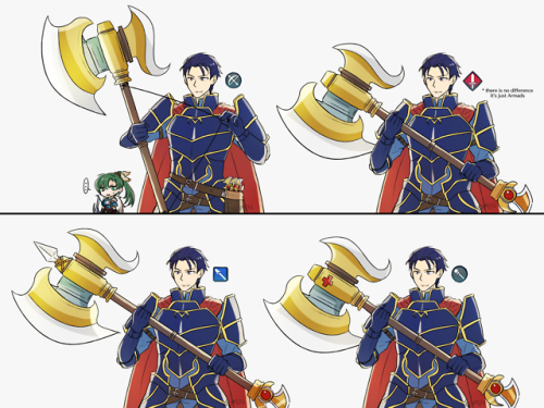 hector with different weapons
