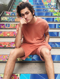 americanapparel:  Emilio is killing it in the new French Terry Muscle Tee with matching shorts! 