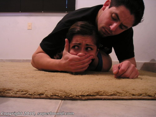 superbounduniverse:  Tiana bound, tapegagged and smothered by Nando. Courtesy of Superbound.