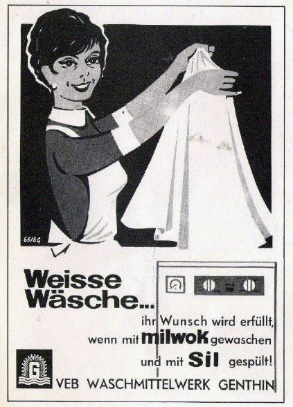 “VEB Waschmittelwerk Genthin”Inserat in “Guter Rat”, DDR 1966