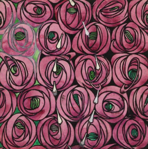 design-is-fine:Charles Rennie Mackintosh, textile design Rose and Teardrop, 1915-23. Pencil, waterco