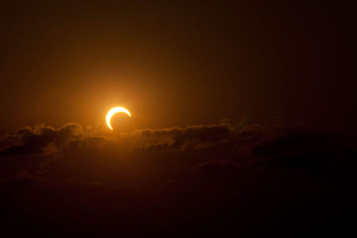 silenceofthevoid:  thisismyplacetobe:  A ‘Ring of Fire’ solar eclipse is a rare phenomenon that occurs when the moon’s orbit is at its apogee: the part of its orbit farthest away from the Earth. Because the moon is so far away, it seems smaller