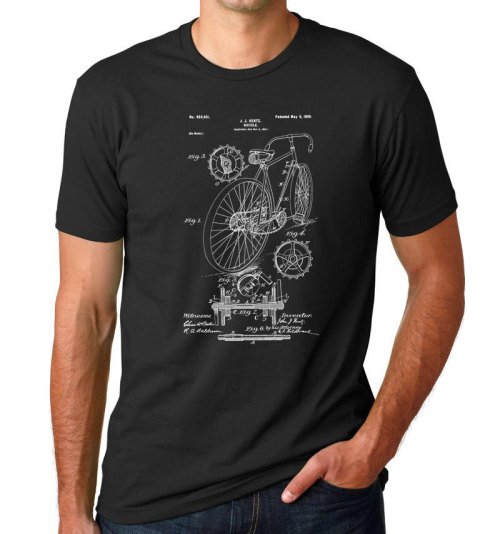 Eagle Quad Racing Bicycle Patent TShirt, Cycling Shirt, Bicycle T Shirts, Bicycle Parts, PP372 funny