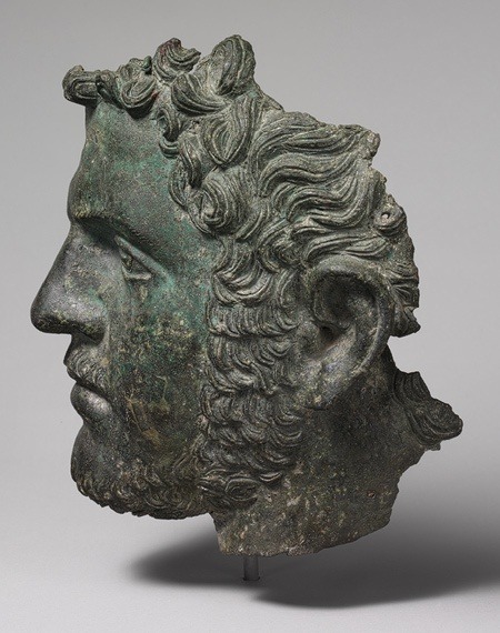 darksilenceinsuburbia: Fragmentary bronze portrait of the emperor Caracalla, ca.