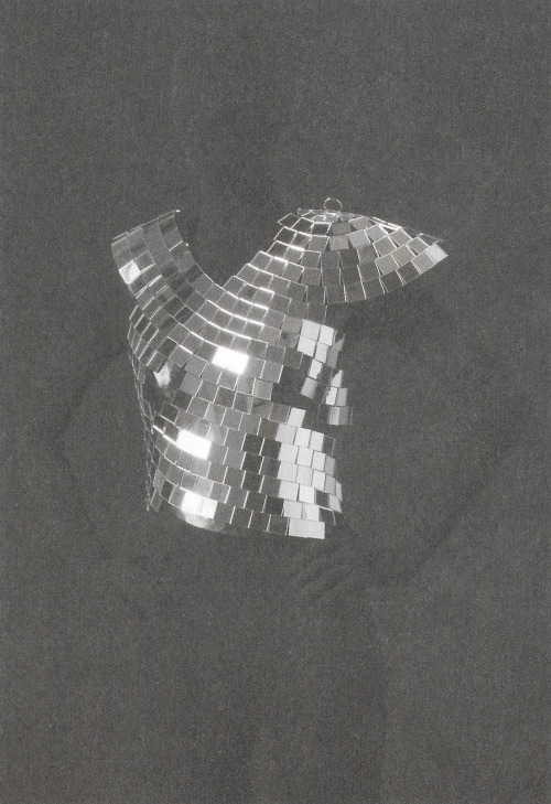 archive-pdf:  Maison Margiela: Small mirror squares from a faceted disco ball are assembled on an open-back top to create a top for women, 2008ARCHIVE.pdf: Maison Margiela ‘Cream Issue 09, 2008′ Fashion Book Scan