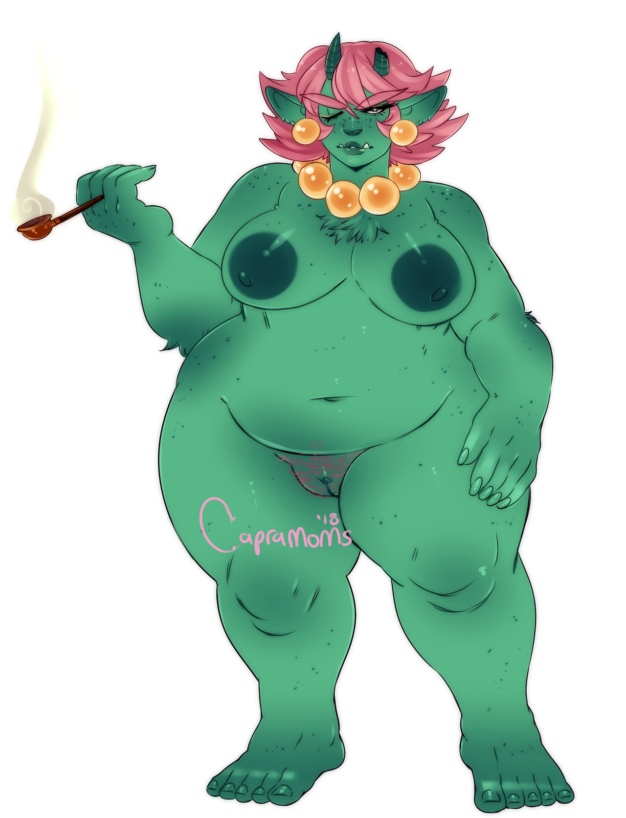 capramoms:  Oni mom who was adopted full set.  ✨ Ko-fi ✨ Commission info✨ 
