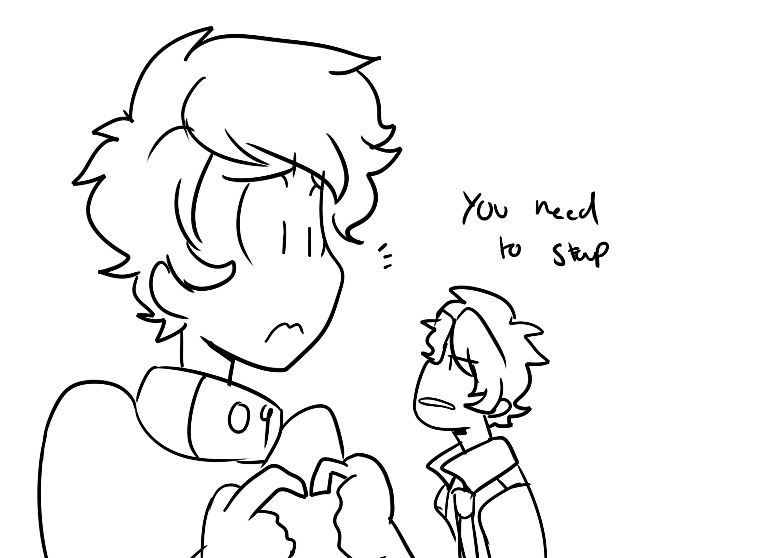 09 is a shy bab who apologizes a lot