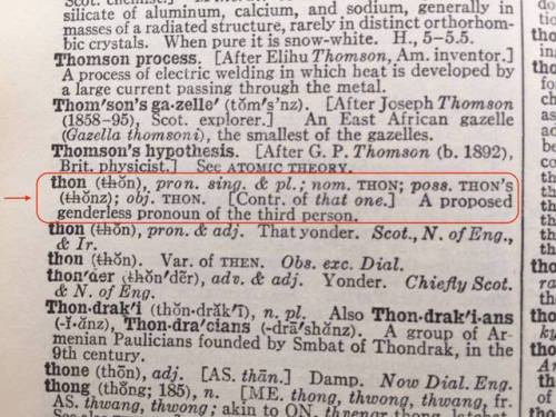 The gender-neutral pronoun ‘thon,’ short for &ldquo;that one,&rdquo; appear