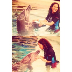 Swam with a dolphin called Sola yesterday.