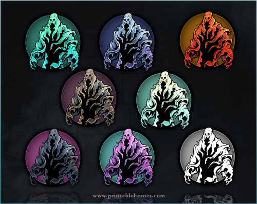 Added some Wraith, Ghost, and variant Poltergeist paper miniatures and their VTT tokens to the catal