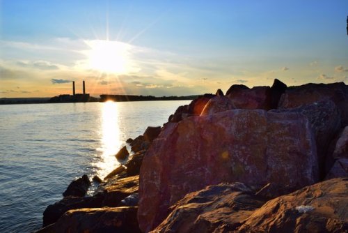 Sunset at lower harbor Marquette Mi June 27th 