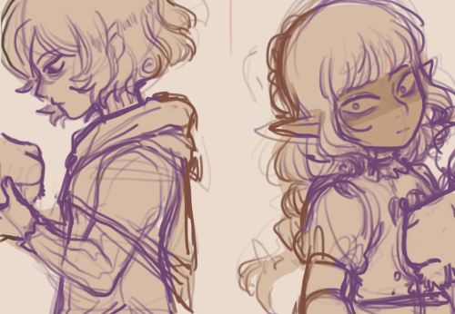 Very rough, unfinished sketches(read Dungeon Meshi&hellip; This is my last message. goodbye.)