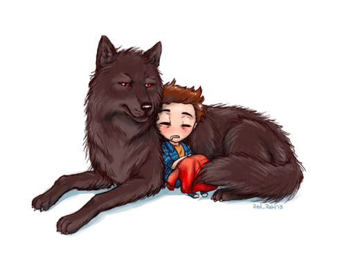 Another Sterek with Wolf and Sleeping Boy.  (Found this in my draft pile and I miss my boys, so post