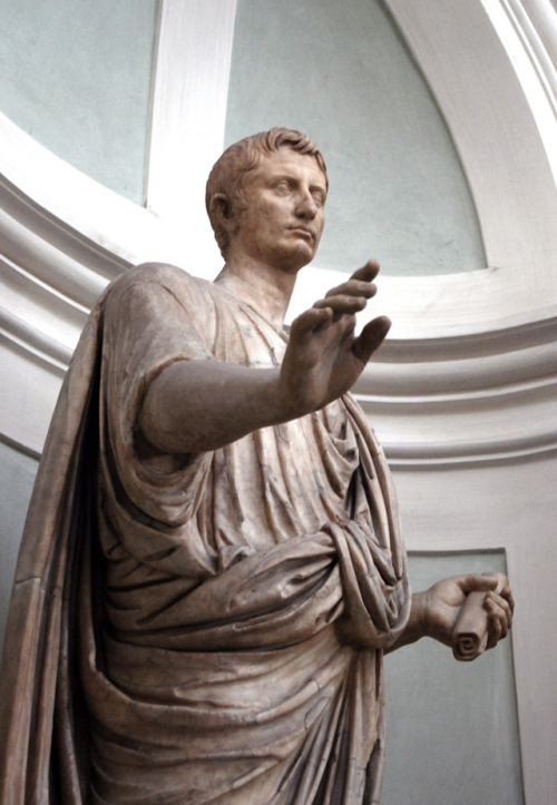 myglyptothek:Statue of Augustus. Late I century BC. Marble. Uffizi Gallery, Florence. Inv. 1914 n. 7