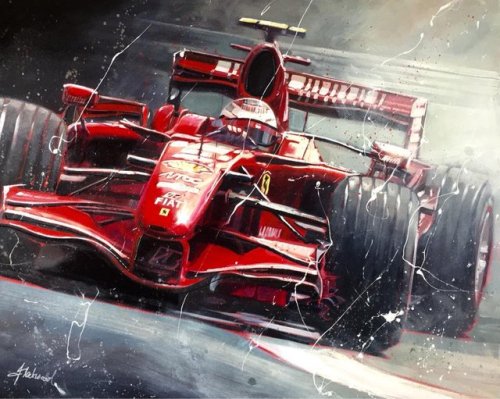 formtrends: ‘Kimi Räikkönen' acrylic painting by Fleetwood #formula1&