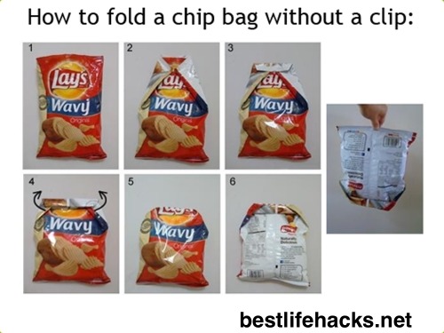 Origami Chip Clip Bag Folding Trick