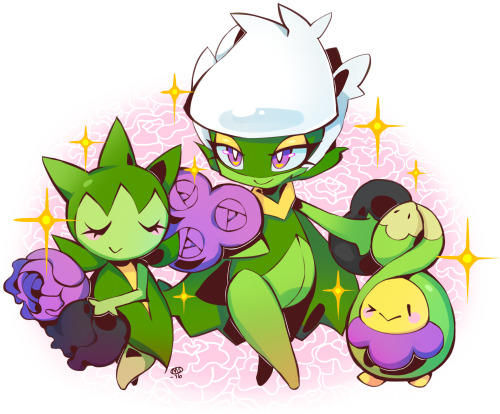 milkayart:u have no idea how happy i was to get my own shiny budew who’s now a beautiful roserade &l