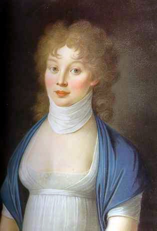 Portrait of Luise von Mecklenburg-Strelitz by Niclaus Lauer, 1799