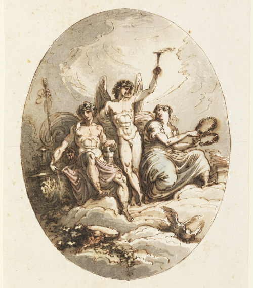 Imene, Bacco e Venere = Hymen, Bacchus, and VenusFelice Giani (Italian; 1758–1823)1790–1800Pen and b
