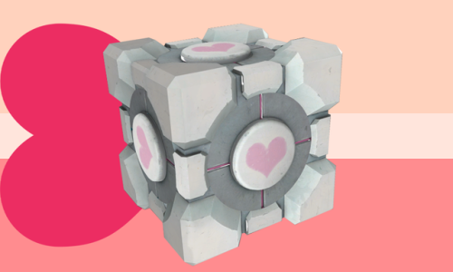 yourfavelovesyouunconditionally: The Companion Cube from Portal loves you unconditionally !