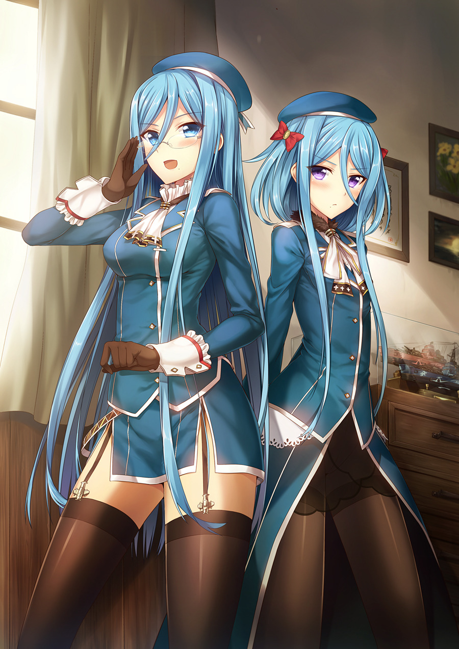 cutewarshipsdoingcutethings:
“ ihatemylifecats:
“ I know who they are supposed to be dressed as, but not who they are.
”
If no one has answered yet, its Takao and her (manga only) sister Atago from the anime and manga series Arpeggio of Blue...