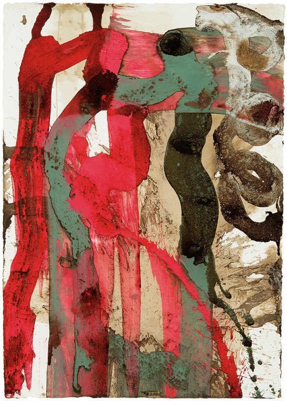 thunderstruck9:  Ed Moses (American, b. 1926), Cock Bak, 1990. Asphaltum and acrylic