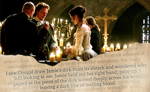 outlandersfans:  Outlander from page to screen - Part.II Ep.107 ” The wedding” / Chap. 14 “A marriag