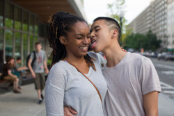 portraits-of-america:       “We knew each other, and one day last winter, I walked to her apartment to see her. I didn’t know a blizzard was coming. I was stuck in her dorm for five days, and that’s how it all started.”     Boston, MA 