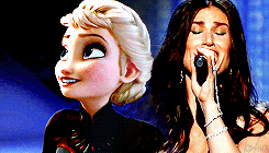 kpfun:Idina Menzel and Elsa sings “Let It Go,” the 86th Annual Academy Award Winner for Best Origina