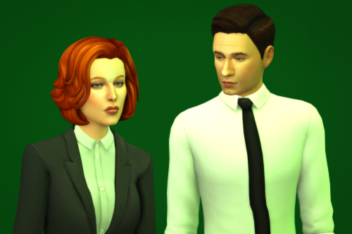 eslanes:- A Sim Dump Here’s one from the vault, my faves Mulder and Scully. Enjoy!*Mulder and Scully