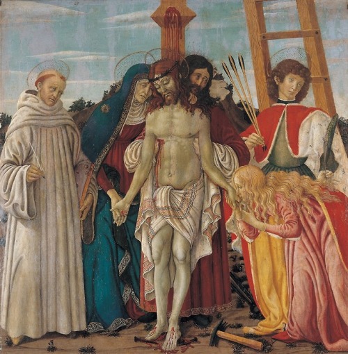 koredzas:Francesco Botticini - Deposition of Christ with Virgin Mary, Joseph of Arimathea, Saint Mar
